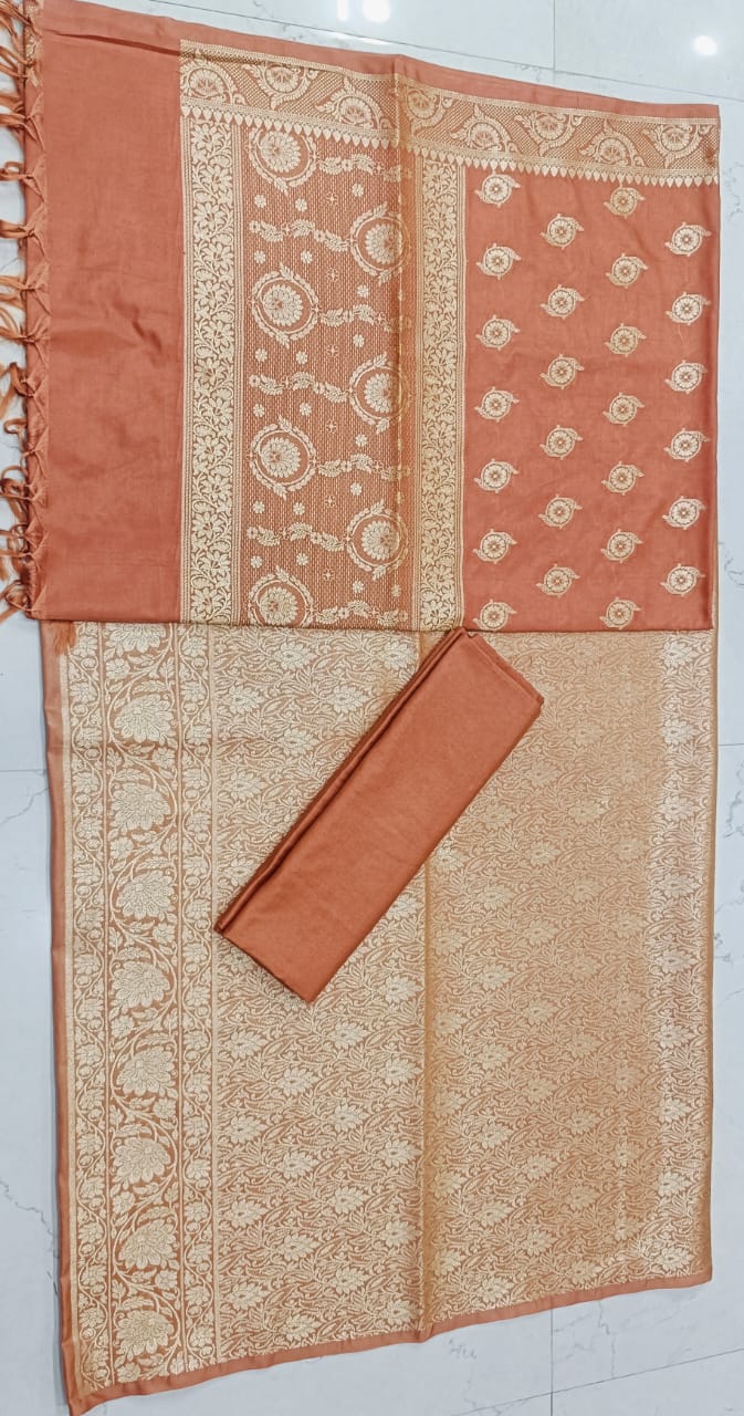 AHAMAURA BANARASI BROCADE KATAN SILK SUIT