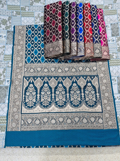 Ahamaura Pure Mashru Silk Banarasi Saree for Women