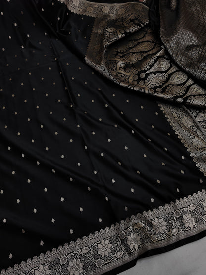 Ahamaura Banarasi Deyble Mashru Silk Saree