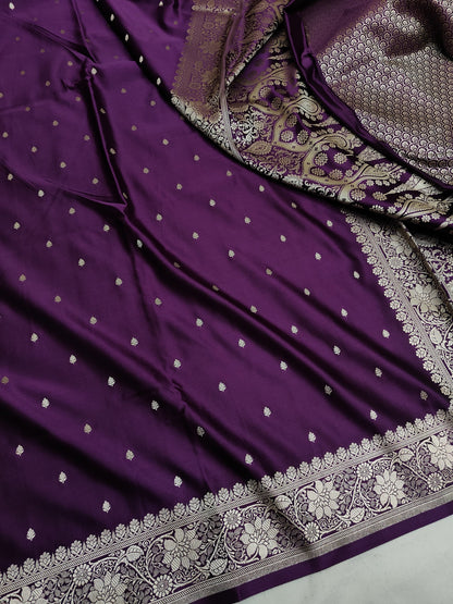 Ahamaura Banarasi Deyble Mashru Silk Saree