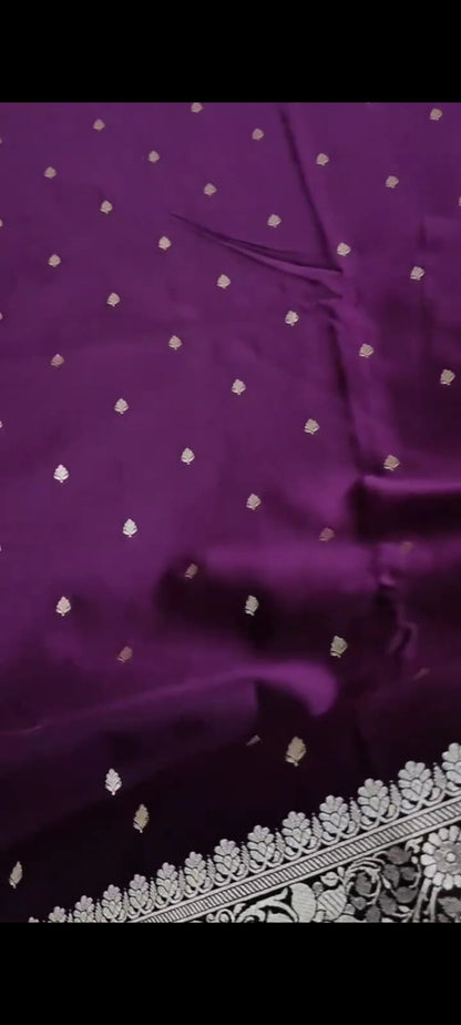 Ahamaura Banarasi Deyble Mashru Silk Saree