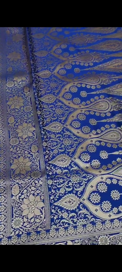 Ahamaura Banarasi Deyble Mashru Silk Saree