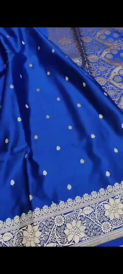 Ahamaura Banarasi Deyble Mashru Silk Saree