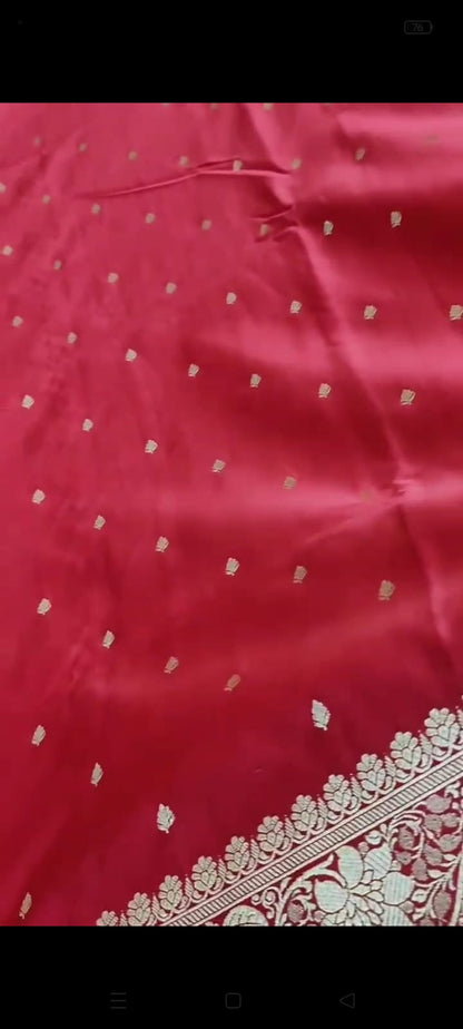 Ahamaura Banarasi Deyble Mashru Silk Saree