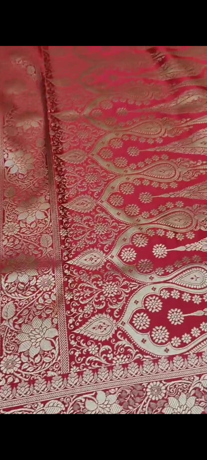 Ahamaura Banarasi Deyble Mashru Silk Saree