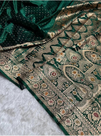 Ahamaura Banarasi Deyble Mashru Silk Soft Heavy Quality Saree with Zari & Mina Work for Women – Traditional & Trendy