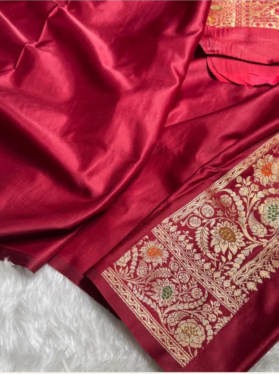 Ahamaura Banarasi Deyble Mashru Silk Soft Heavy Quality Saree with Zari & Mina Work for Women – Traditional & Trendy