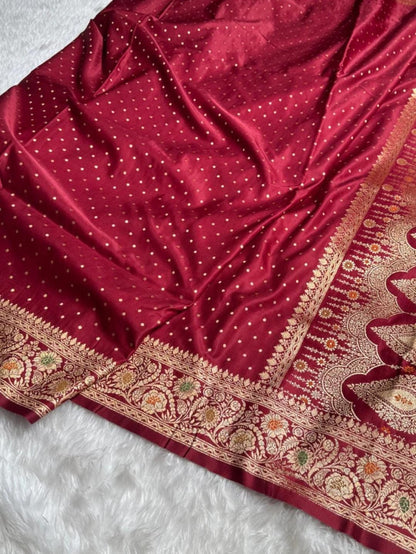 Ahamaura Banarasi Deyble Mashru Silk Soft Heavy Quality Saree with Zari & Mina Work for Women – Traditional & Trendy