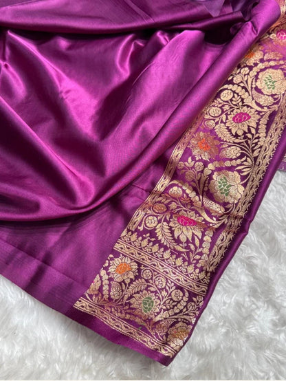 Ahamaura Banarasi Deyble Mashru Silk Soft Heavy Quality Saree with Zari & Mina Work for Women – Traditional & Trendy