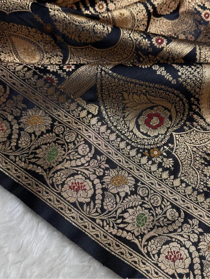 Ahamaura Banarasi Deyble Mashru Silk Soft Heavy Quality Saree with Zari & Mina Work for Women – Traditional & Trendy