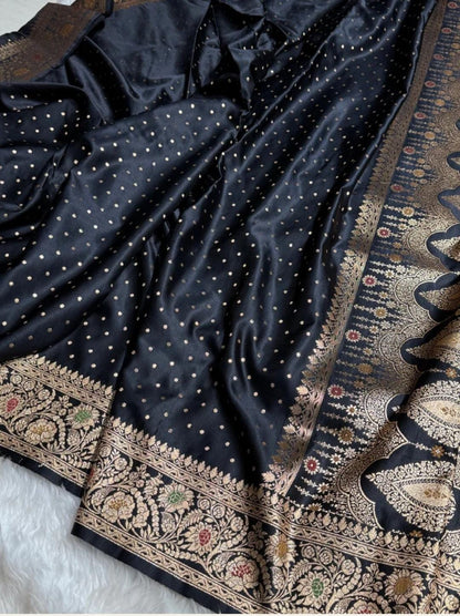 Ahamaura Banarasi Deyble Mashru Silk Soft Heavy Quality Saree with Zari & Mina Work for Women – Traditional & Trendy