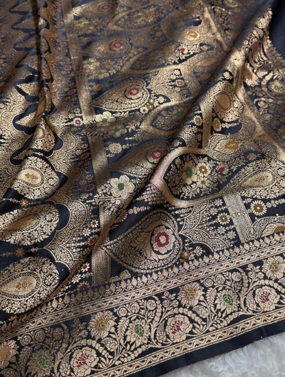 Ahamaura Banarasi Deyble Mashru Silk Soft Heavy Quality Saree with Zari & Mina Work for Women – Traditional & Trendy