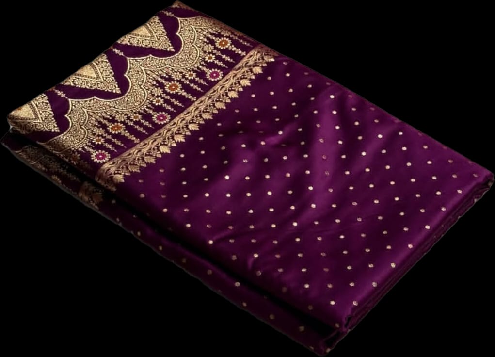 Ahamaura Banarasi Deyble Mashru Silk Soft Heavy Quality Saree with Zari & Mina Work for Women – Traditional & Trendy