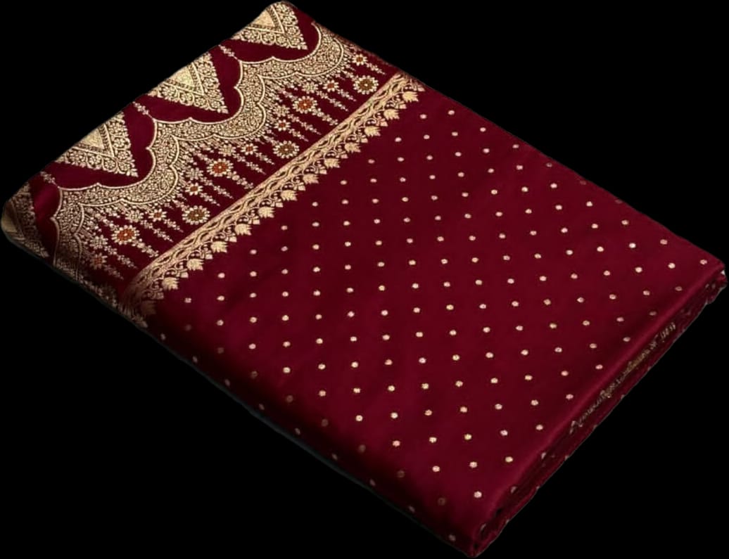 Ahamaura Banarasi Deyble Mashru Silk Soft Heavy Quality Saree with Zari & Mina Work for Women – Traditional & Trendy