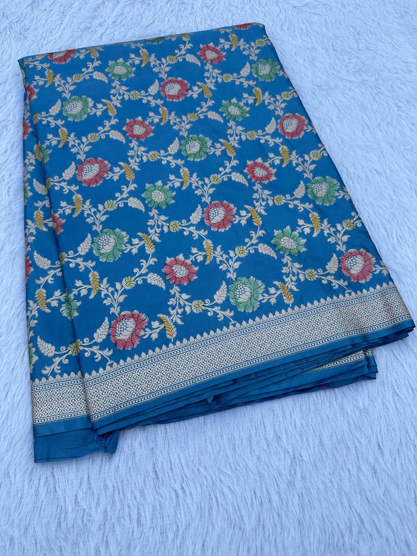 Banarasi Mashru Silk Deyble Hand Brush Saree