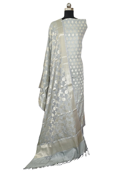 Ahamaura semi Banarasi katan zari work suit