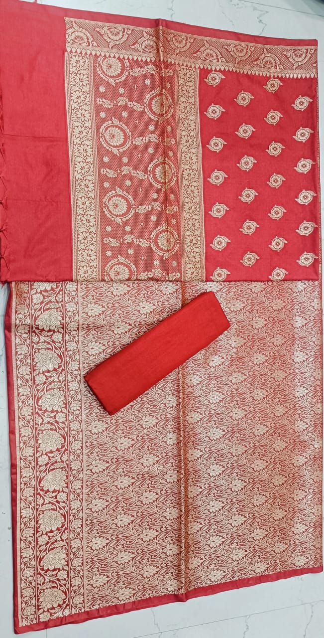AHAMAURA BANARASI BROCADE KATAN SILK SUIT
