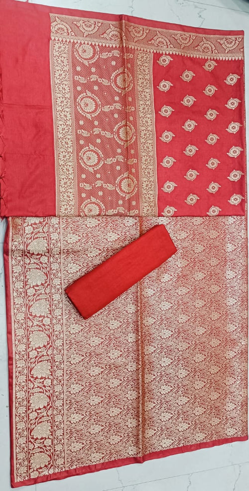 AHAMAURA BANARASI BROCADE KATAN SILK SUIT