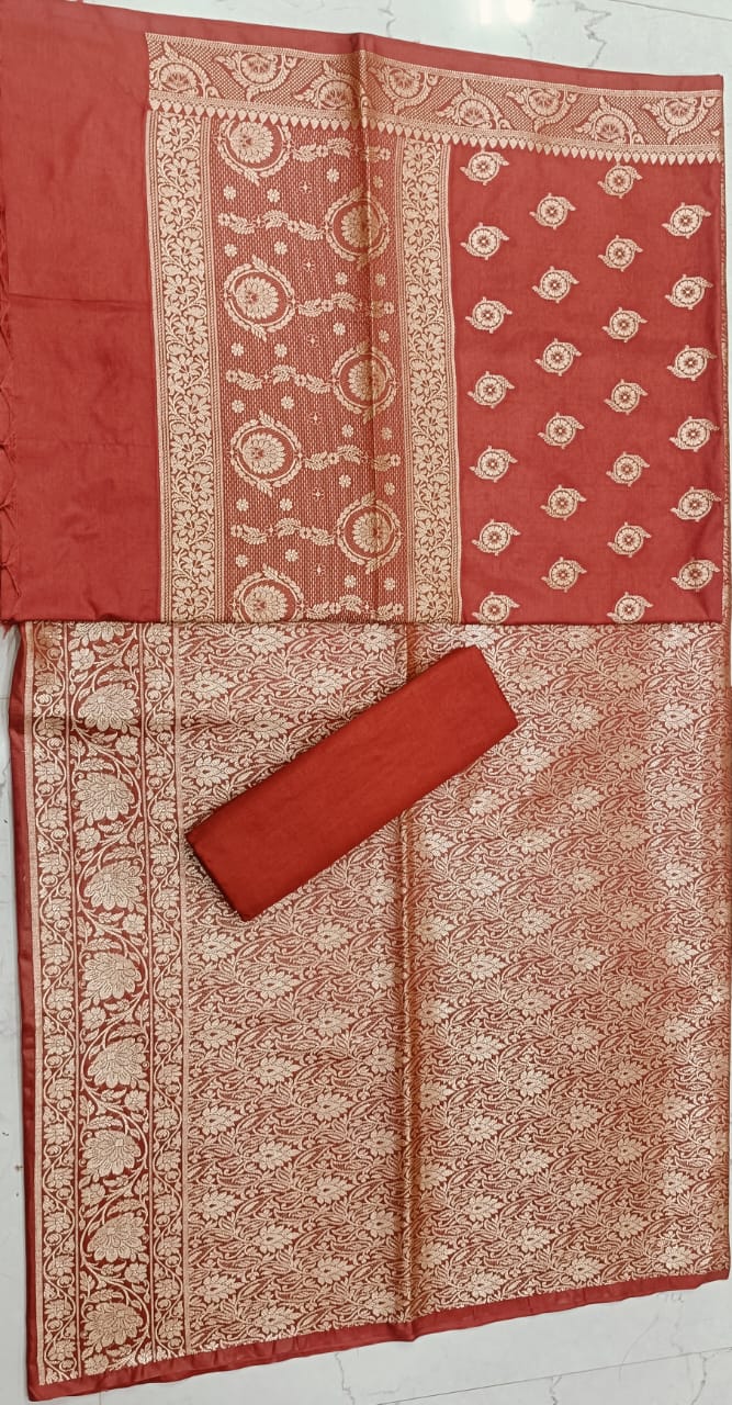 AHAMAURA BANARASI BROCADE KATAN SILK SUIT