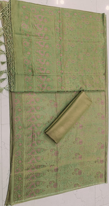 Ahamaura Banarasi handloom katan silk suit