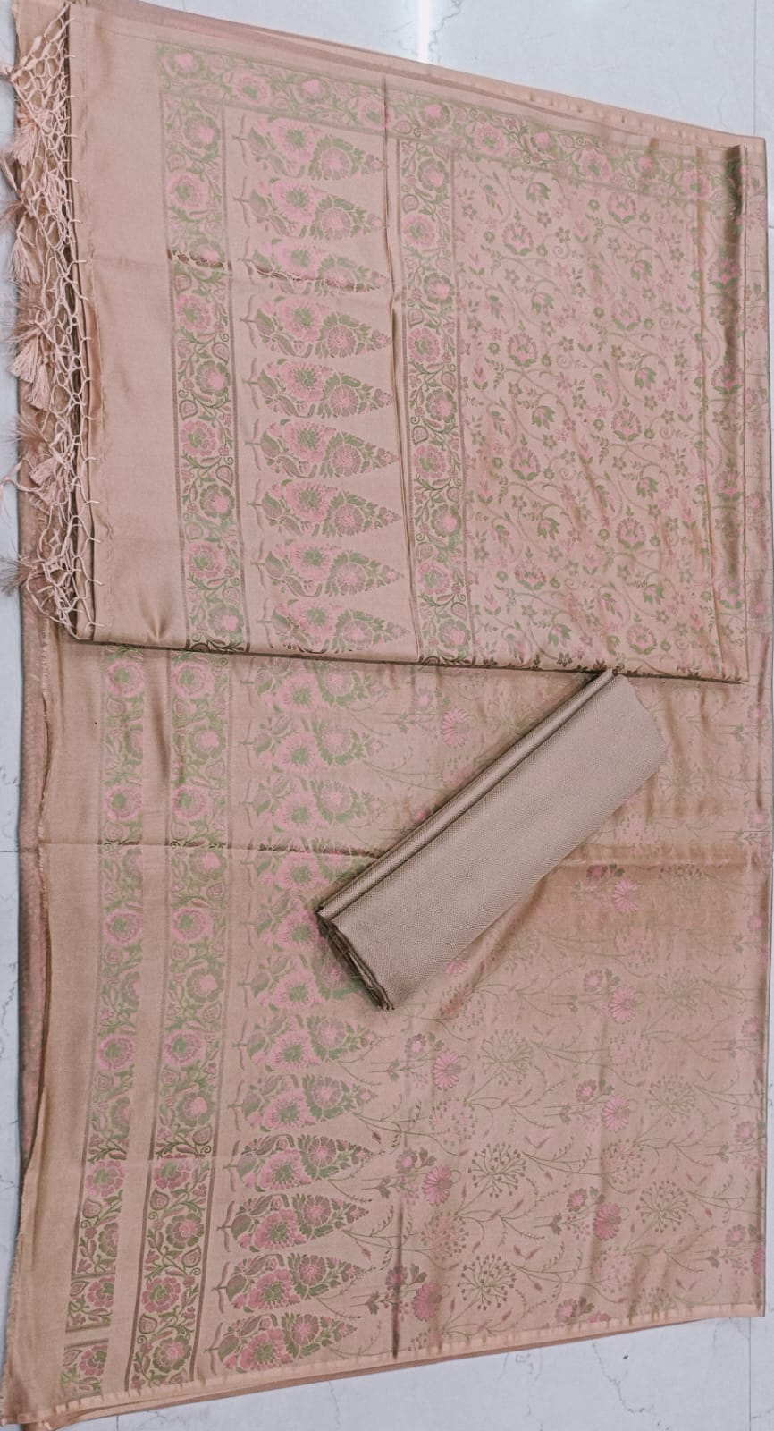 Ahamaura Banarasi handloom katan silk suit