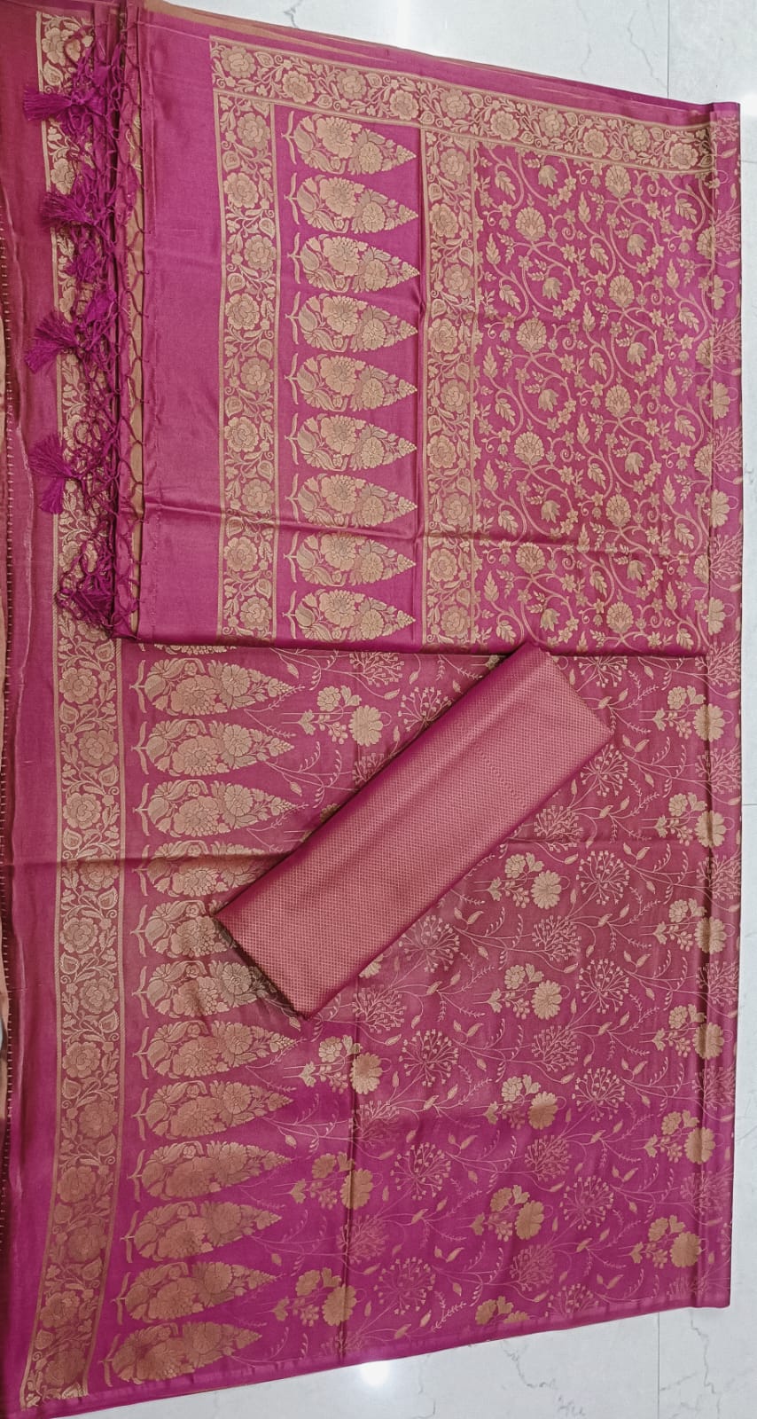 Ahamaura Banarasi handloom katan silk suit
