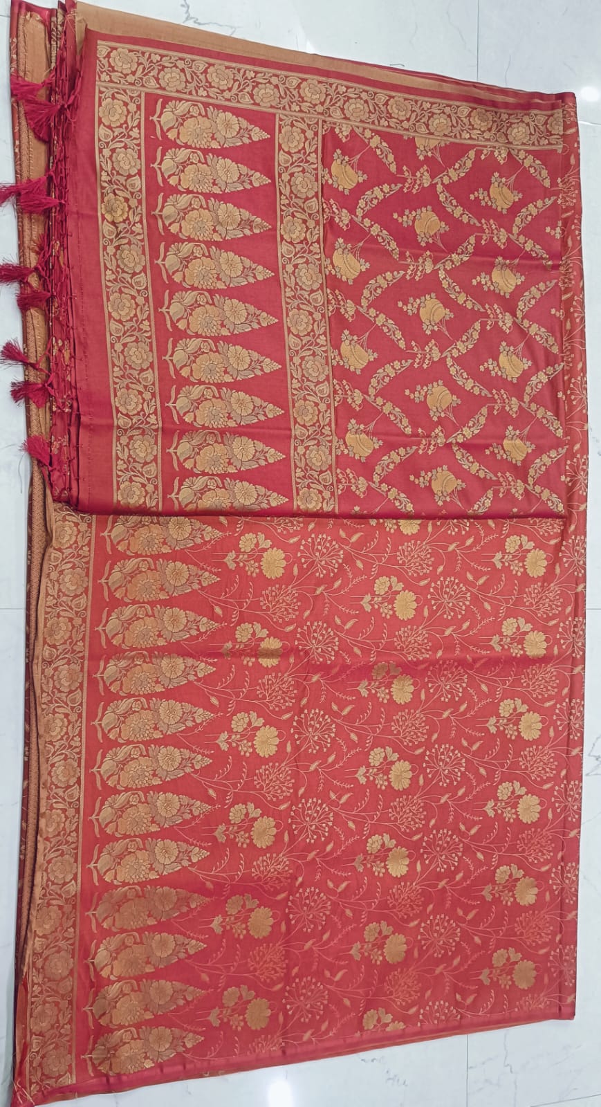 Ahamaura Banarasi handloom katan silk suit