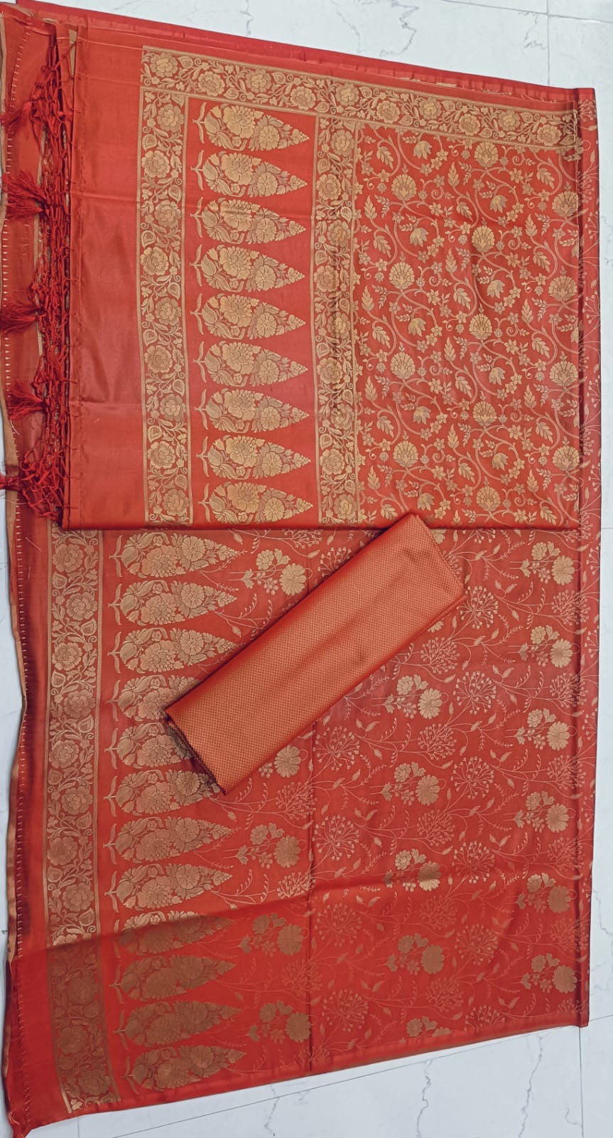 Ahamaura Banarasi handloom katan silk suit