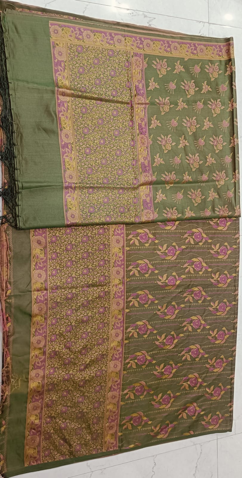 Ahamaura Banarasi handloom katan silk suit