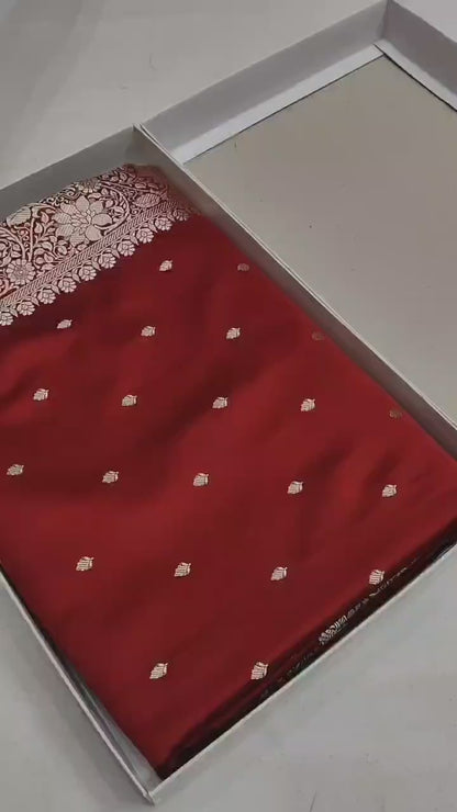 Ahamaura Banarasi Deyble Mashru Silk Saree