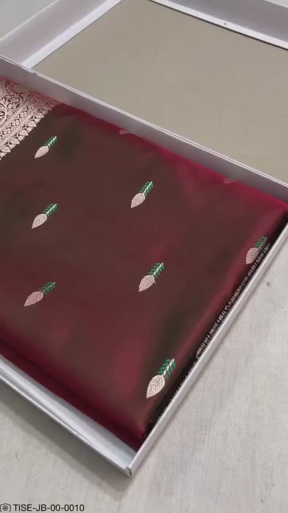 Ahamaura Tilak Buti Mashru Silk Banarasi Saree