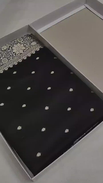 Ahamaura Banarasi Deyble Mashru Silk Saree